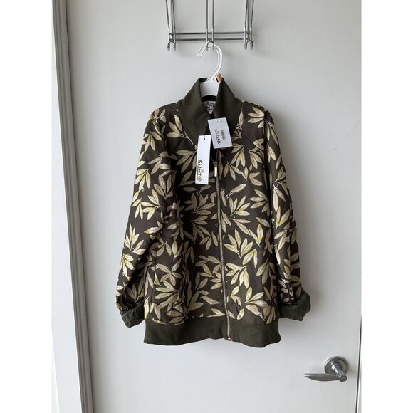 Immersive Klimt Gustav Klimt Leaves Painting Jacket Gift for Art Lover Bomber - Picture 3 of 10